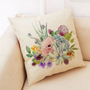 Axyaa Cactus Plant Pattern Linen Pillowcase - Home Decor Sofa Pillow 45*45cm