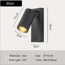 Axyaa Black Brass LED Wall Sconce, Nordic Art Lighting for Corridor, Aisle - Wall Lamp Fixtures