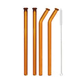 Axyaa Glass Straw 5Pcs Set for Bubble Tea & Smoothies, Eco Friendly Reusable Straws