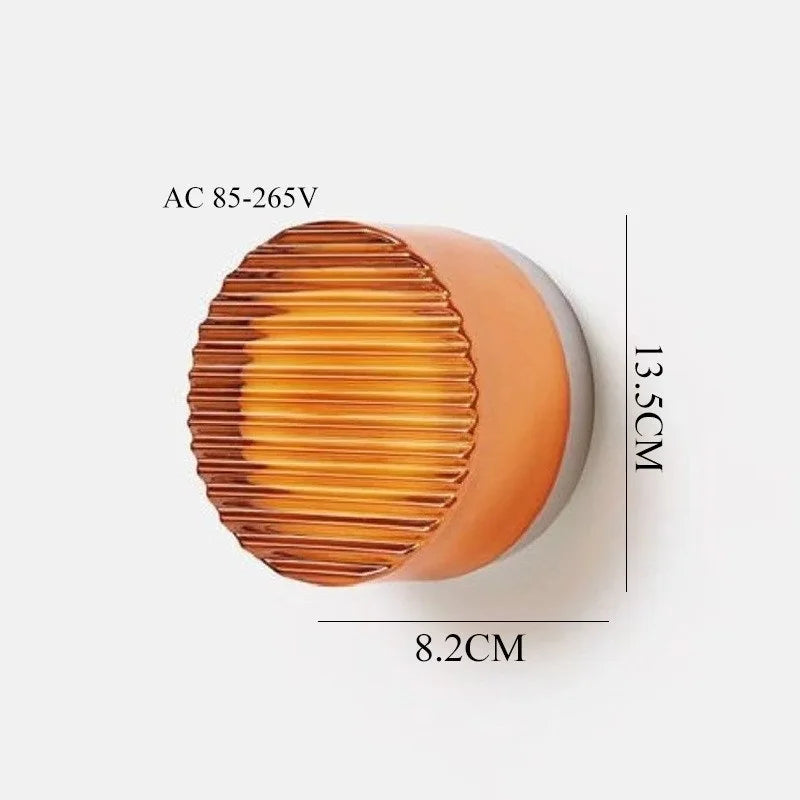 Axyaa Round Acrylic LED Wall Sconce Light for Corridor Balcony Modern Atmosphere