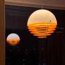 Axyaa Retro Bauhaus Pendant Lamp - Gold Orange Globe Mood Lamp for Home Decor