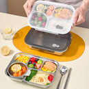 Axyaa Stainless Steel Bento Lunch Box with Lid | Durable Food Container for Kids
