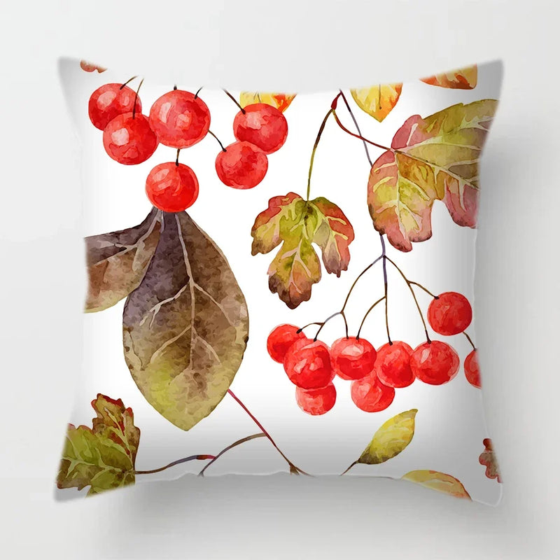 Tropical Plants Parrot Feather Cushion Cover for Sofa by Axyaa