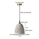 Axyaa Ceramic LED Pendant Light - Modern Indoor Hanging Lamp for Home Decor