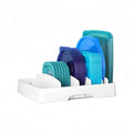 Axyaa Lid Storage Rack: Flexible & Convenient Dishes Holder & Lid Organizer