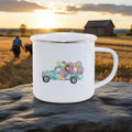 Axyaa Cute Rabbit Enamel Mug for Charming Breakfasts and Outdoor Adventure