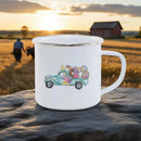 Axyaa Cute Rabbit Enamel Mug for Charming Breakfasts and Outdoor Adventure