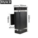 Axyaa LED Outdoor Wall Lamps IP65 Waterproof Sconces Square Lighting Luminaire