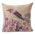 Axyaa Linen Cushion Cover 45x45cm, Flower & Animal Design for Sofa & Bed