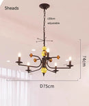 Axyaa Bauhaus Chandelier Retro Minimalist Candle Light French Restaurant Bedroom Lighting