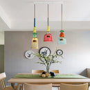 Axyaa Nordic Glass Bedside Pendant Light: Modern, Colorful, LED Chandeliers
