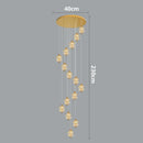 Axyaa Crystal LED Pendant Chandelier for Home Dining Living Room Decor