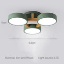Axyaa Nordic Wood Ceiling Chandelier LED Lighting for Modern Home Decor