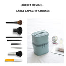 Axyaa Cylinder Makeup Bag with Inner Pocket - Waterproof Travel Cosmetic Pouch