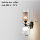 Clear Glass Wall Light Bathroom Bedroom Sconce, Axyaa Modern Lighting Fixture E27 G9 Bulb