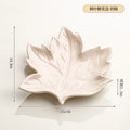 Axyaa Ceramic Maple Leaf Plate for Snacks & Jewelry Storage