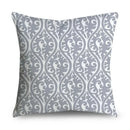 Axyaa Gray Lumbar Pillows - 45X45CM Damask Geometry Floral Stripes Plaids Print
