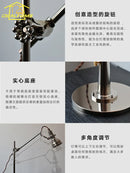 Axyaa Chrome Industrial Swing Arm LED Table Lamp