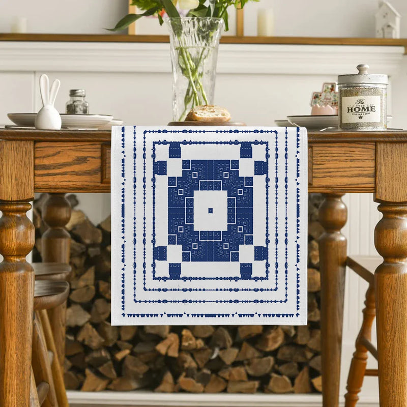 Axyaa Geometric Lines Pattern Table Runner for Dining and Coffee Table Decor