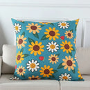Axyaa Floral Series Pillowcase: Square Office Cushion Cover in Elegant Printing Pattern