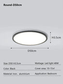 Axyaa Minimalist Rectangular Ceiling Light by Modern Ultrathin Living Room Lamps