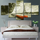 Axyaa Eiffel Tower Canvas Prints Set - Home Decor Wall Artwork Poster Painting