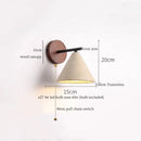 Axyaa Nordic LED Wall Sconce Wood Travertine Light Fixture