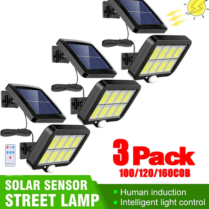 Axyaa Solar Sensor Split Wall Lamp 3 Mode Waterproof Motion Garden Street Lights