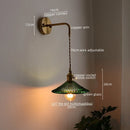 Axyaa Copper Glass LED Wall Sconce - Stylish Indoor Stair Light Fixtures