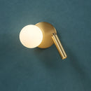Axyaa Modern LED Glass Ball Wall Lamp Rotatable Sconces for Bedroom & Living Room