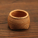 Axya Handmade Rattan Woven Tea Box and Accessories