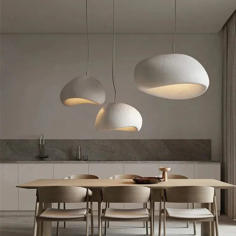 Axyaa Modern Japanese Wabi Sabi Chandelier for Dining and Living Room, E27 Pendant Light