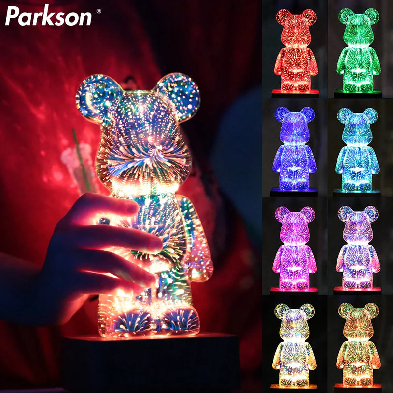 Axyaa 3D Bear LED Night Light Color Changeable Ambient Lamp