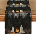 Axyaa Cute Ghost Table Runner for Halloween Decor