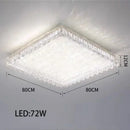 Axyaa LED Crystal Ceiling Lamp Modern Square Dimmable Dining Room Fixture