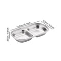 Axyaa Stainless Steel Dipping Sauce Bowls BBQ Vinegar Plates Kitchen Tableware