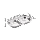 Axyaa Stainless Steel Dipping Sauce Bowls BBQ Vinegar Plates Kitchen Tableware