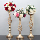 Axyaa Wedding Aisle Candelabra & Iron Vase Set for Head Table Decor & Floral Centerpiece