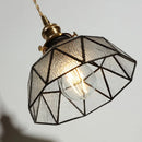 Axyaa Amber Clear Glass LED Pendant Chandelier - Vintage Hanging Lamp