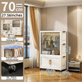 Axyaa 70cm Transparent Foldable Wardrobe, Portable Large-Capacity Storage Cabinet