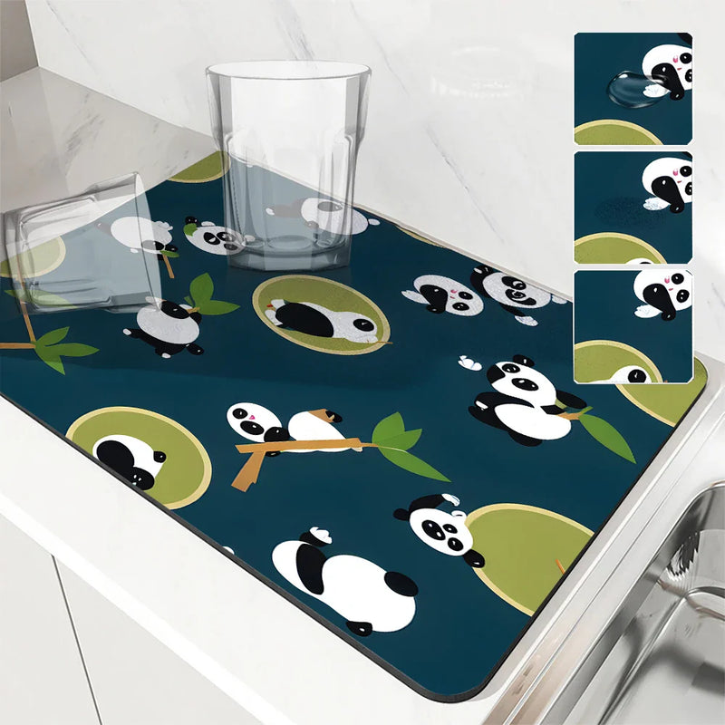 Axyaa Diatom Mud Kitchen Drain Pads - Absorbent Tableware Mat