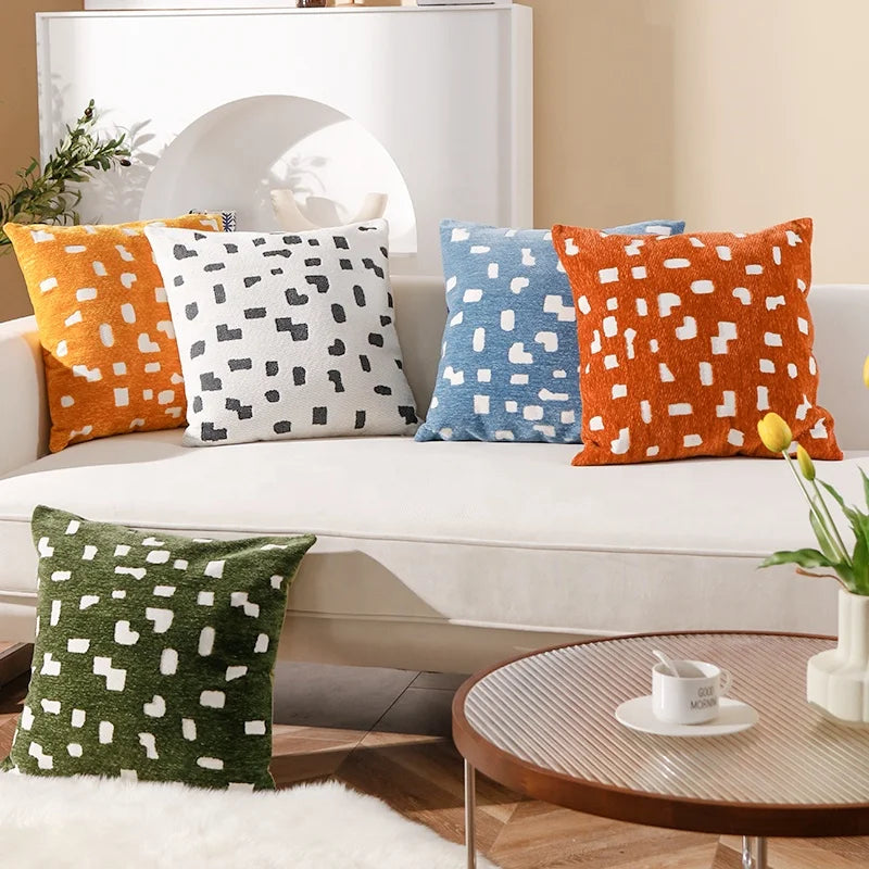Axyaa Soft Jacquard Chenille Cushion Cover 45x45cm for Sofa Couch Bed Living Room