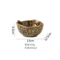 Axyaa Flame-Killed Ceramic Fruit Salad Bowl, Irregular Shape, Molecular Cuisine Tableware