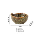 Axyaa Flame-Killed Ceramic Fruit Salad Bowl, Irregular Shape, Molecular Cuisine Tableware
