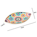 Axyaa Devil Eye Prints Ceramic Jewelry Storage Tray Oval Porch Decor Ornaments