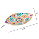 Axyaa Devil Eye Prints Ceramic Jewelry Storage Tray Oval Porch Decor Ornaments