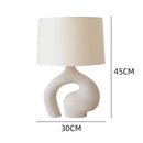 Axyaa Modern Fabric Resin Desk Lamp for Bedroom Living Room Study Decoration