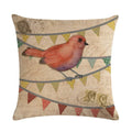 Axyaa Retro Print Linen Cushion Cover - 45*45cm