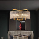 Axyaa Nordic Luxury Glass LED Pendant Chandelier for Modern Living Room & Restaurant