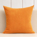 Axyaa Soft Corduroy Corn Grain Throw Pillow Cover for Home Decor - 40/45/50cm